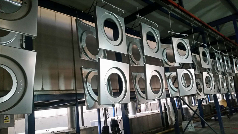 2鍍(du)鋅闆噴(pen)塑（洗衣(yi)機）噴淋(lin)陶化